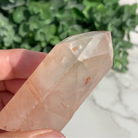 Tangerine Lemurian Quartz Crystal Point - Picture 14 of 17